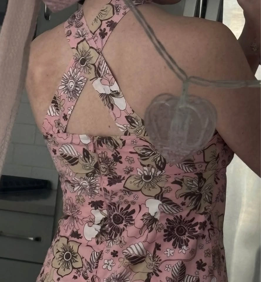 Adorable pink and brown summer dress - photo 3