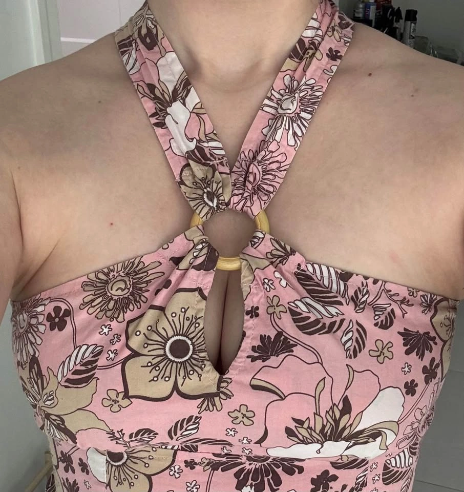 Adorable pink and brown summer dress - photo 4