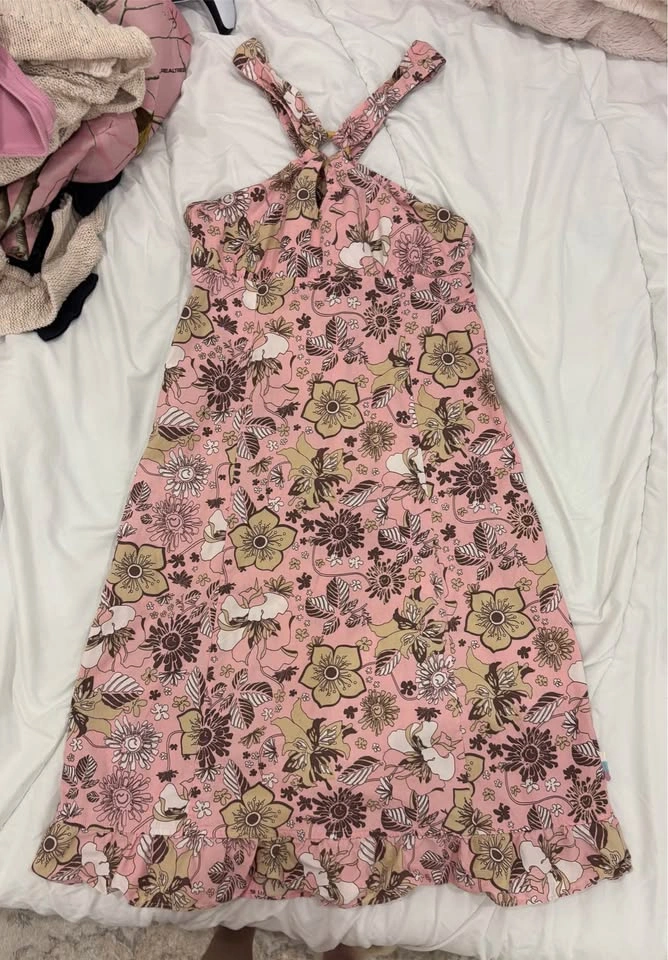 Adorable pink and brown summer dress - photo 5