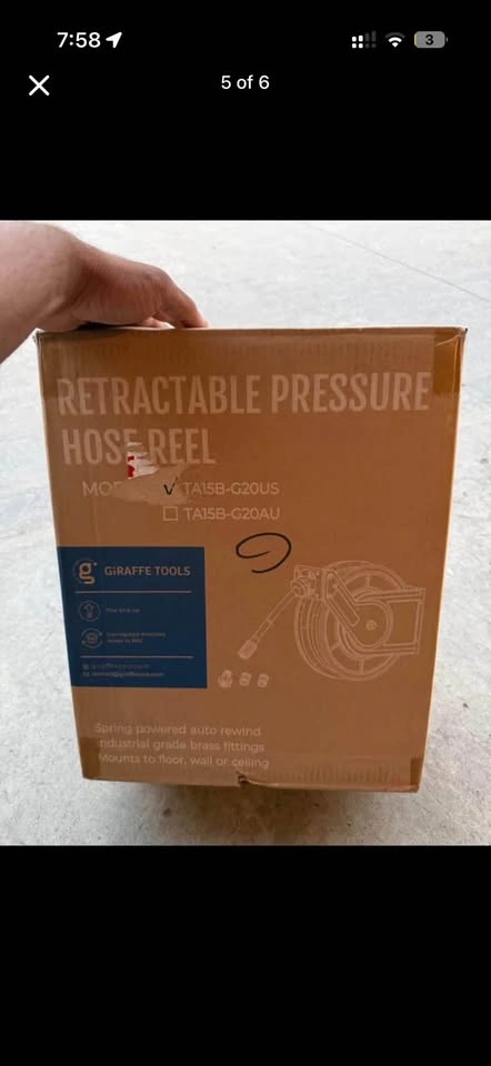 Retractable pressure washer hose 65ft - photo 5