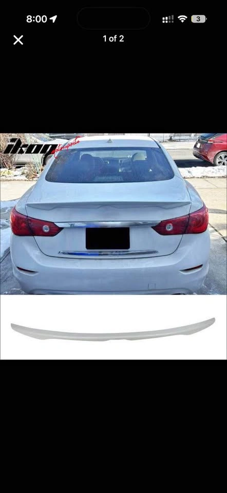 2014-17 Infiniti Q50 OEM Spoiler