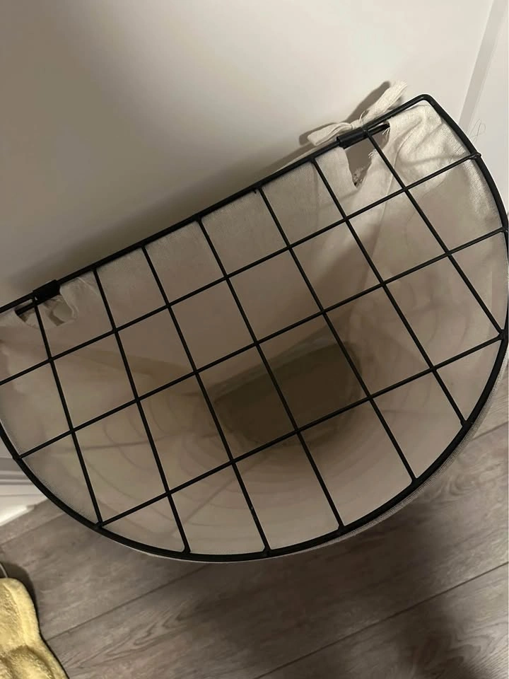 Wire Laundry Hamper with Fabric Liner - photo 2