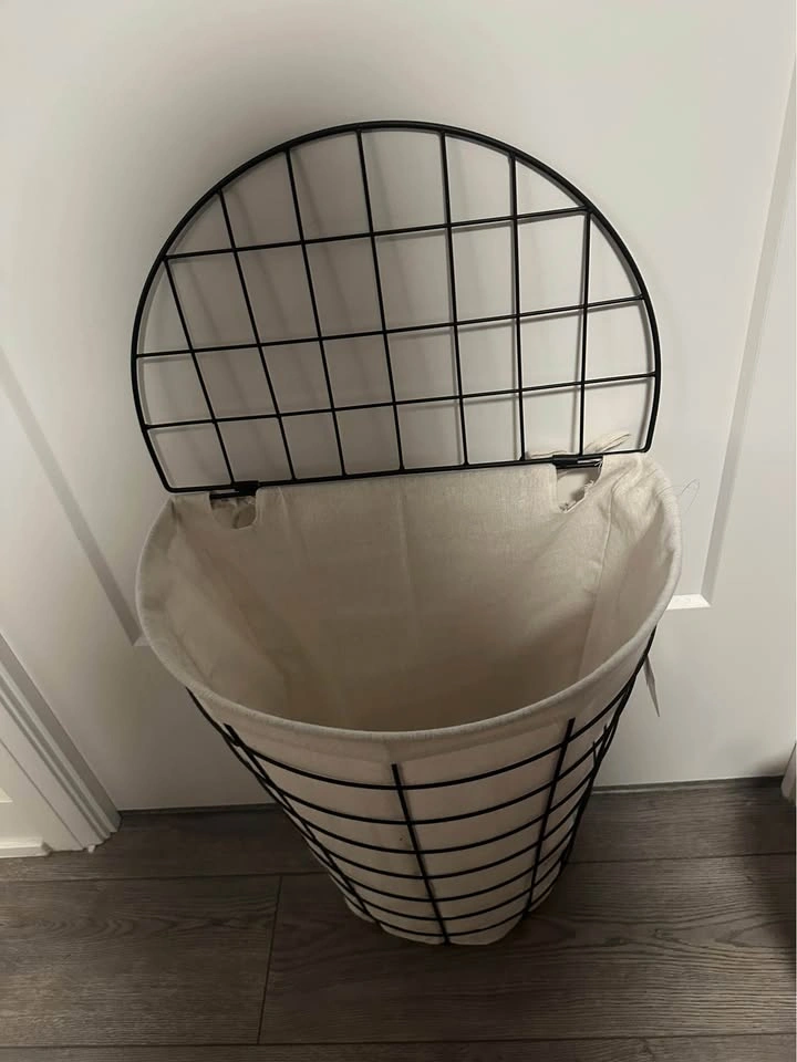 Wire Laundry Hamper with Fabric Liner - photo 3