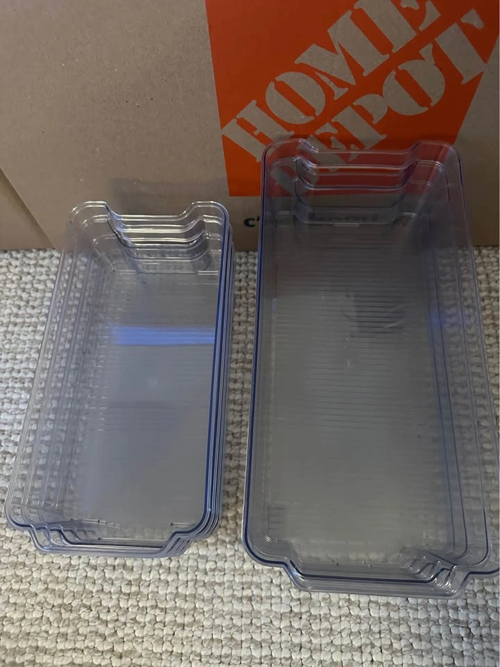 Clear Plastic Storage Bins - Set of 8 - photo 2