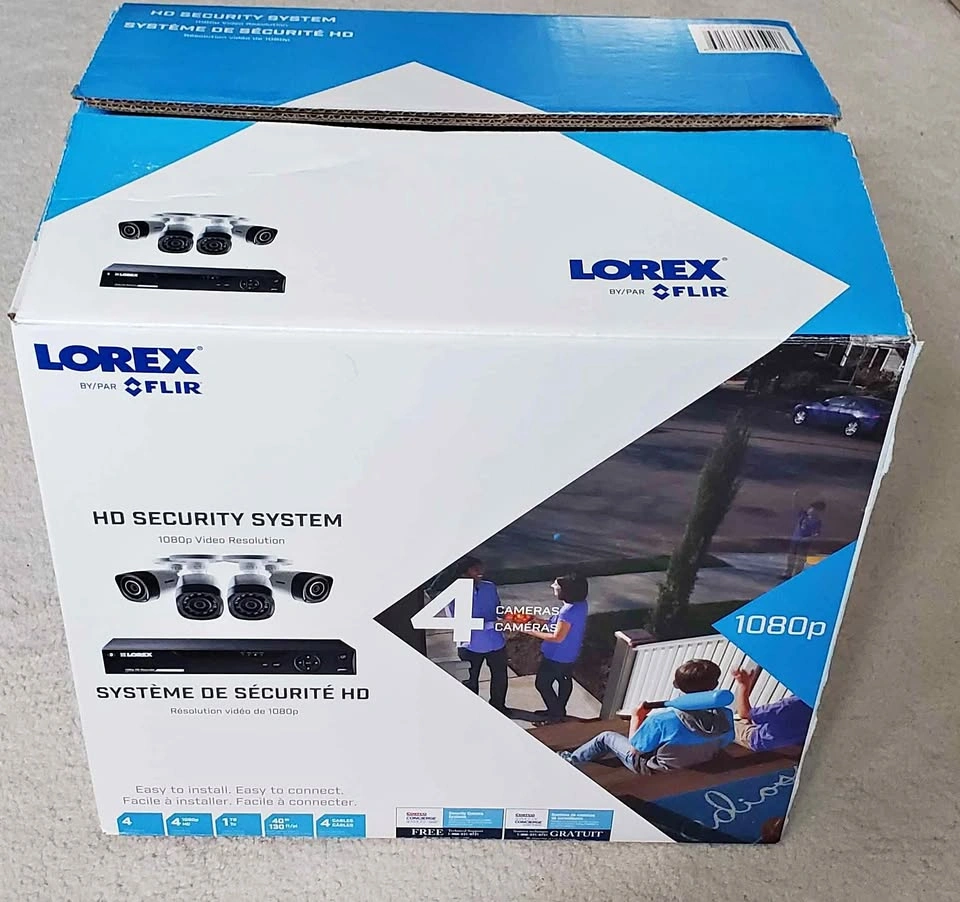 Lorex 4 HD Cameras and 1000 GB DVR