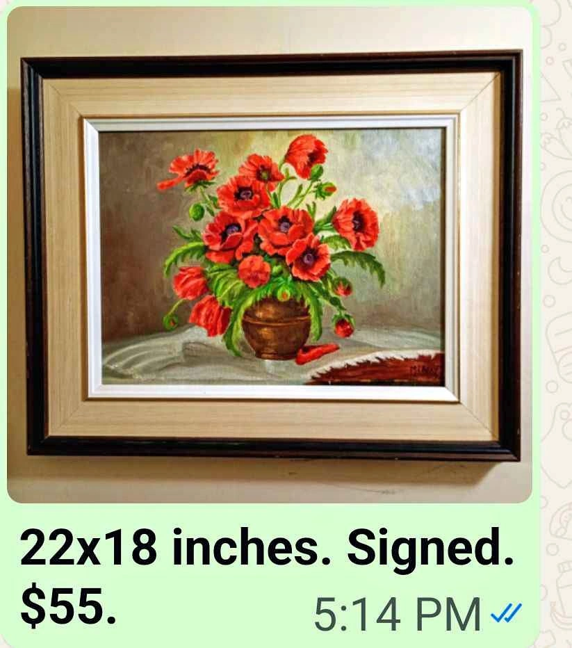 Various original vintage and antique oil paintings