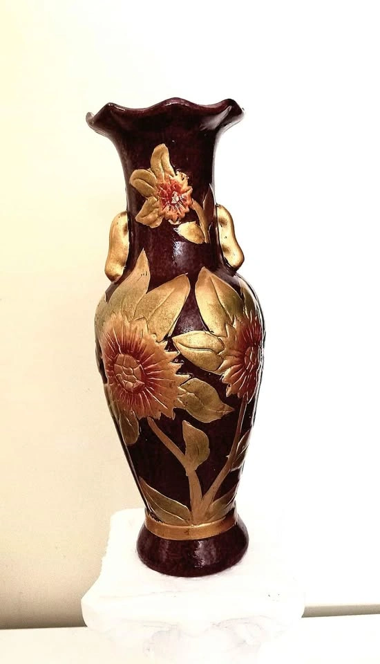 Beautiful hand painted antique porcelain Vase 25cm tall - photo 4