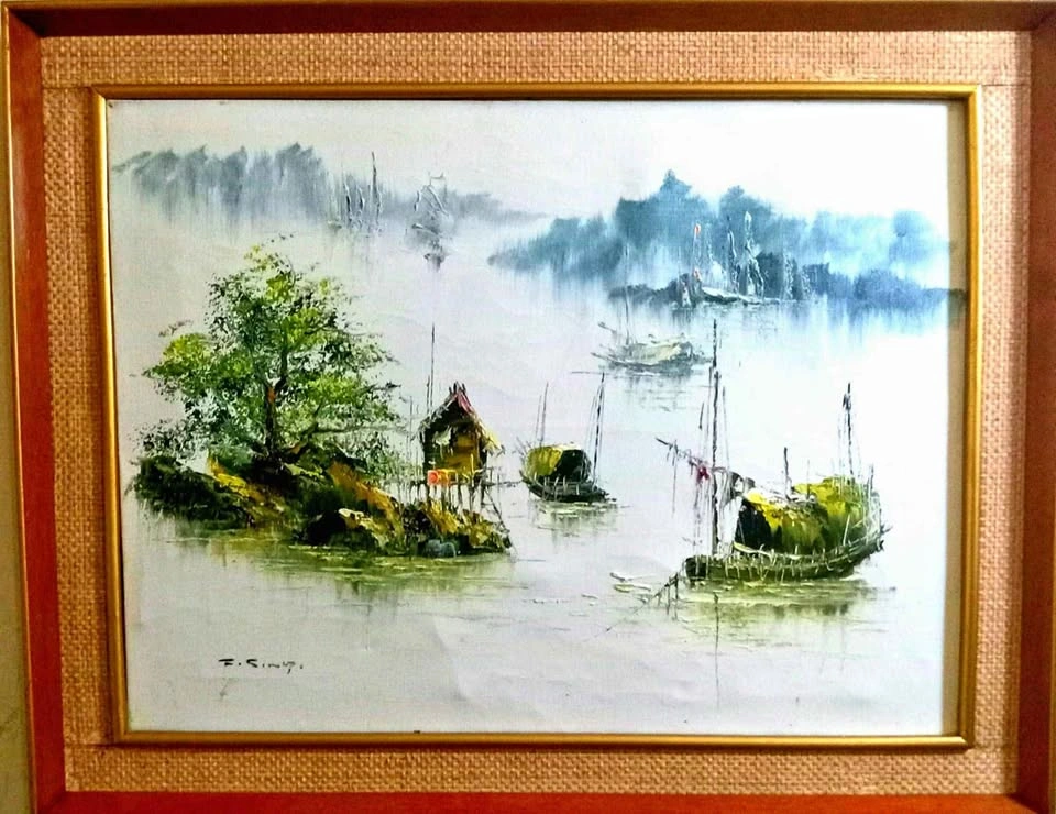 Stunning mid-century original oil paintings. Framed, signed