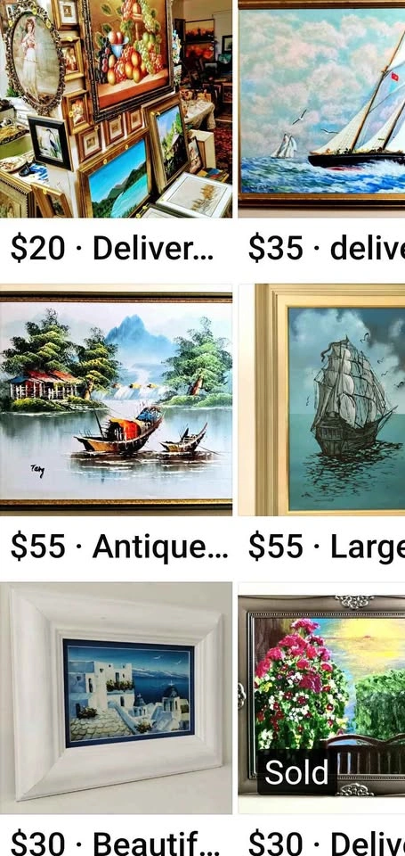 80 Original Vintage and Antique Oil Paintings - photo 3