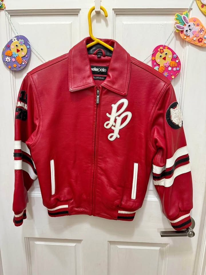 Pelle Pelle Red Leather Jacket Size 8