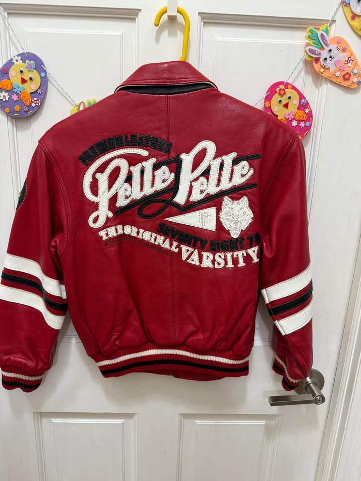 Pelle Pelle Red Leather Jacket Size 8 - photo 2