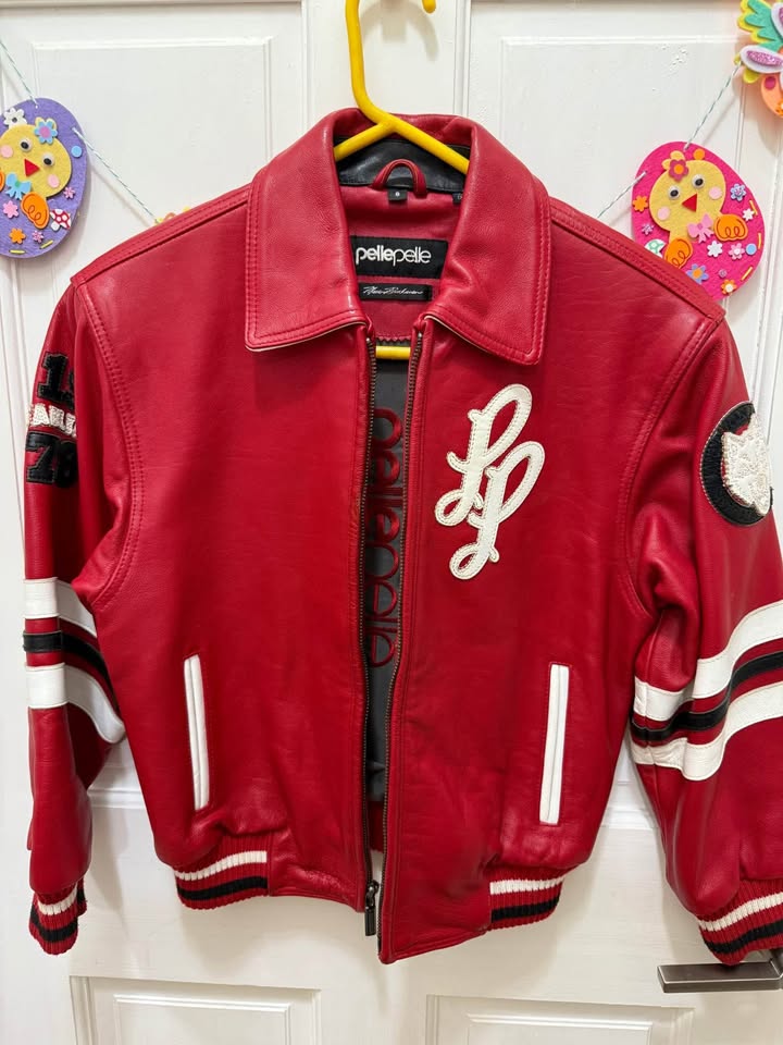 Pelle Pelle Red Leather Jacket Size 8 - photo 3