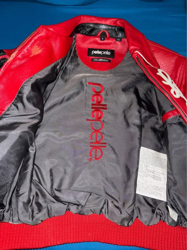 Pelle Pelle Red Leather Jacket Size 8 - photo 4