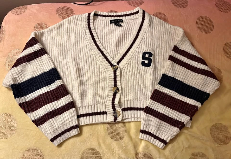 Urban Striped Jersey Cardigan