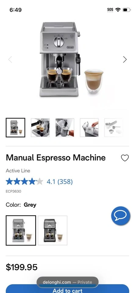 De'Longhi ECP3630 15-Bar Stainless Steel Espresso Machine - photo 4