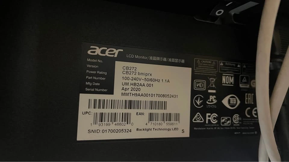 Acer 27" IPS Full HD Monitor (CB272) w/ Built-In Speakers - photo 2