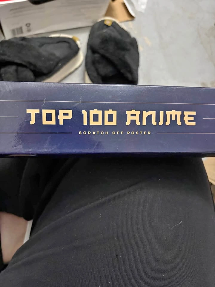 Top 100 Anime Scratch Off Poster