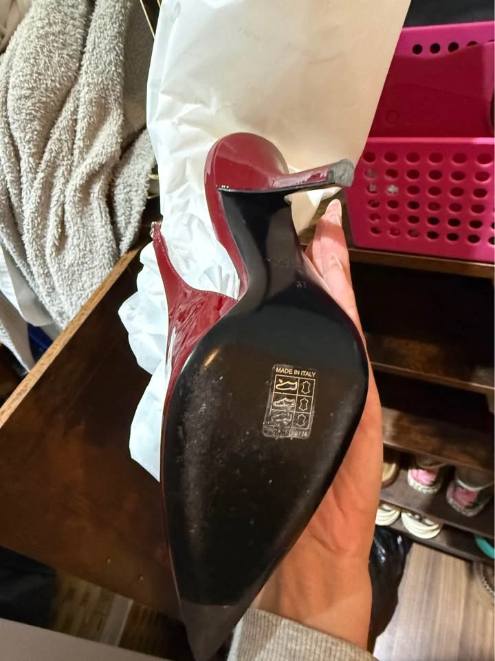 Gucci Red Slingbacks Size 37.5 LIKE NEW - photo 3