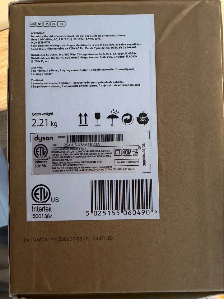 Brand New Dyson Supersonic Hair Dryer (Iron/Fuchsia) - Open Box - photo 4