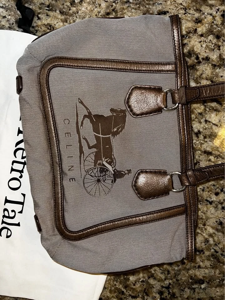 Vintage Designer Horse Carriage Tote Bag - photo 2