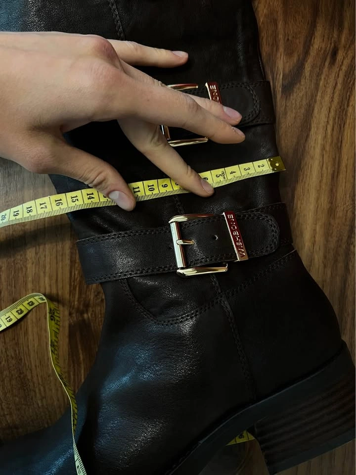 Leather High Knee Moto Boots - photo 5