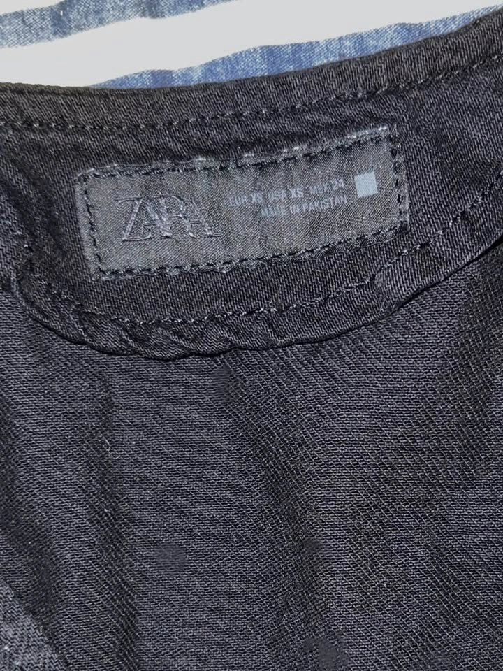 ZARA Zip Front Denim Vest Top - photo 3