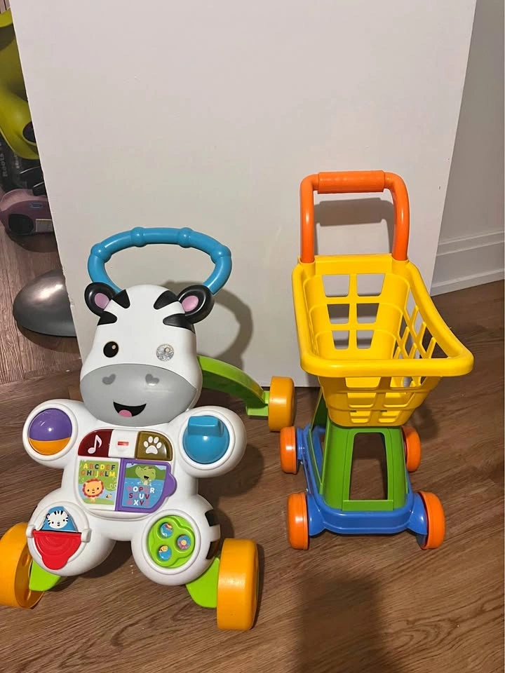 Fisher-Price Learn with Me Zebra Walker and toy shopping cart