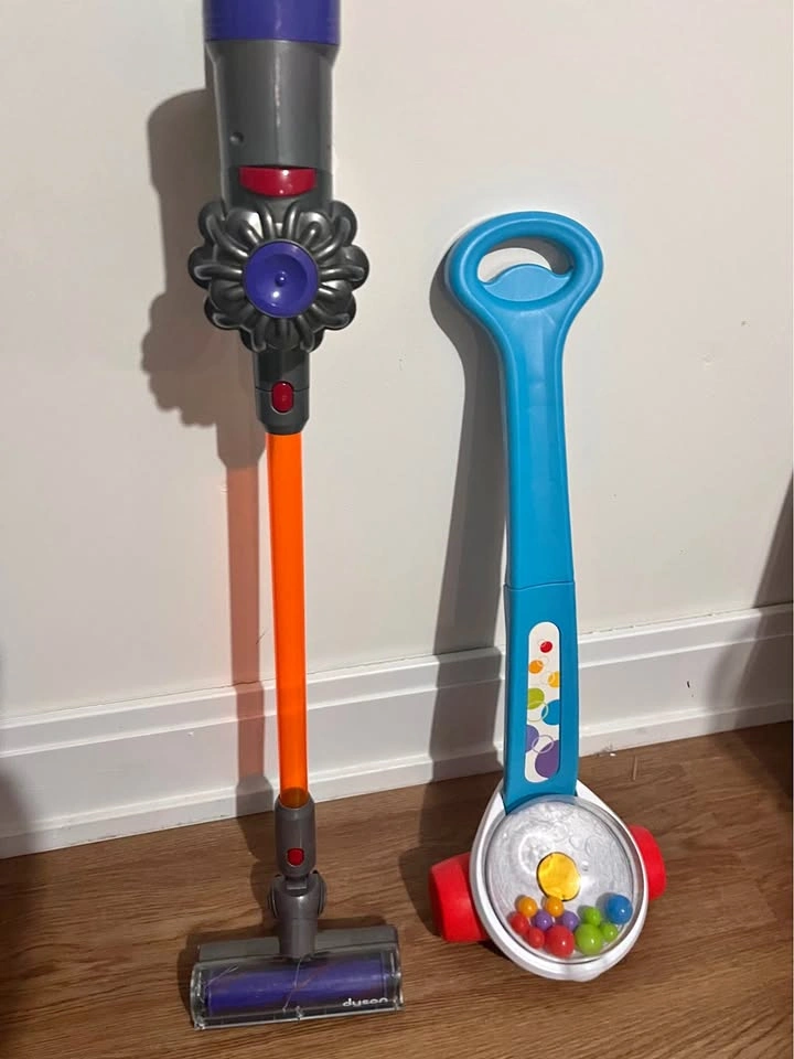 Dyson Toy Vacuum and Fisher-Price Push Toy Vacuum