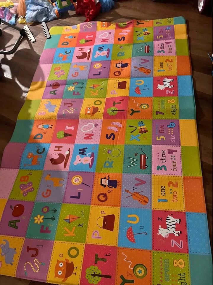 Extra Large Reversible Baby Play Mat - Alphabet, Numbers & Zoo T