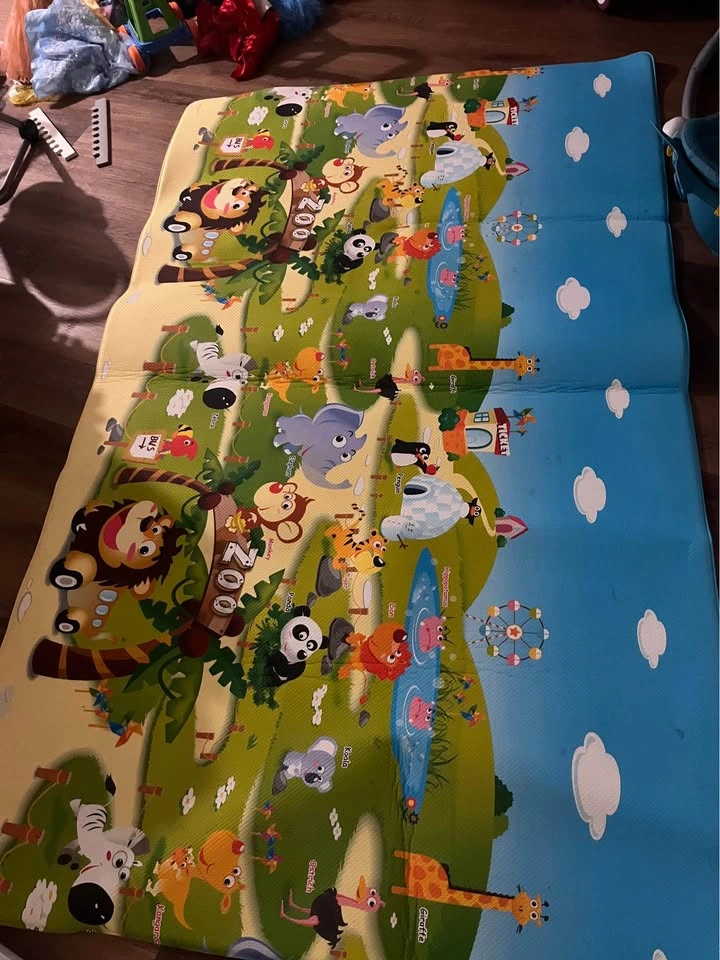 Extra Large Reversible Baby Play Mat - Alphabet, Numbers & Zoo T - photo 3