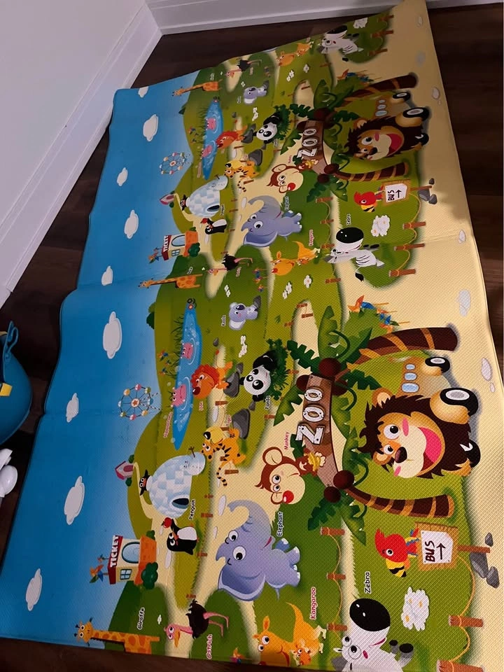 Extra Large Reversible Baby Play Mat - Alphabet, Numbers & Zoo T - photo 4