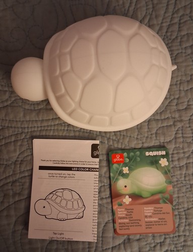 Globe LED Turtle Touch Tap Night Light, Color Changing, USB - photo 4