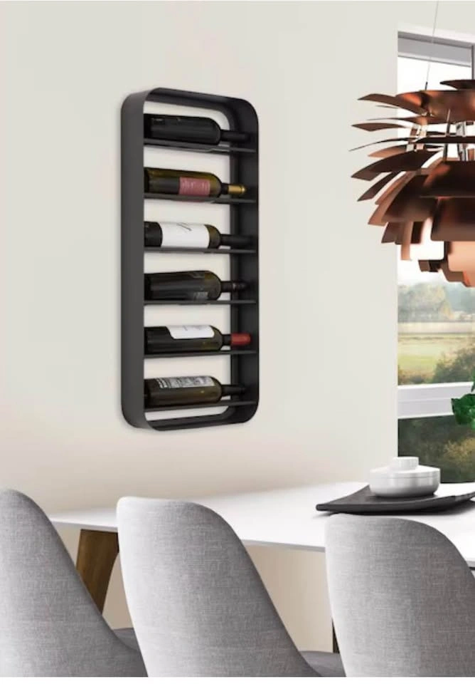Kate & Laurel 6 bottle metal wall mounted wine rack - photo 3