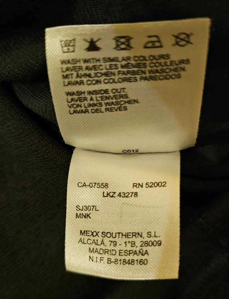 MEXX Men's Classic Black Long Sleeve Collared Pullover - Size L - photo 3