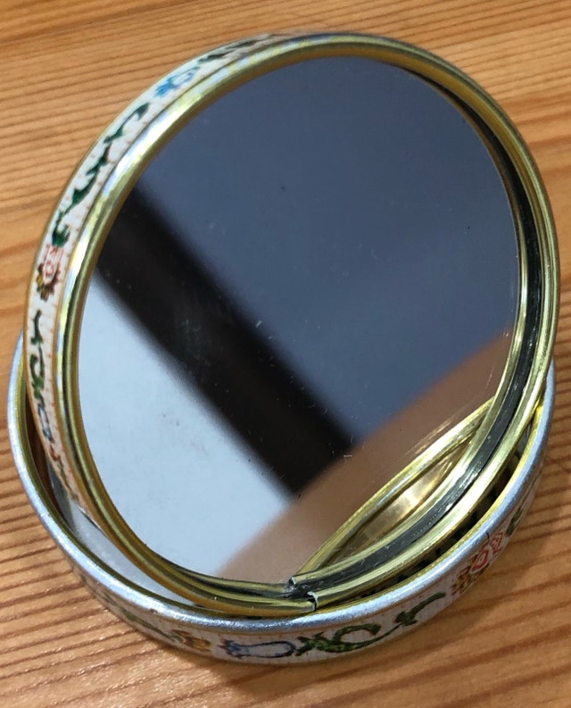 Vintage Marked Japan Decorative Compact Mirror