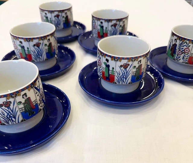 WEIDMANN Italian Porcelain coffee /tea 12 Pieces Set (ajax) - photo 2