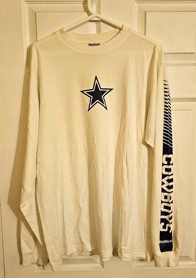 Vintage Reebok NFL Dallas Cowboys Long Sleeve Shirt - Off-White