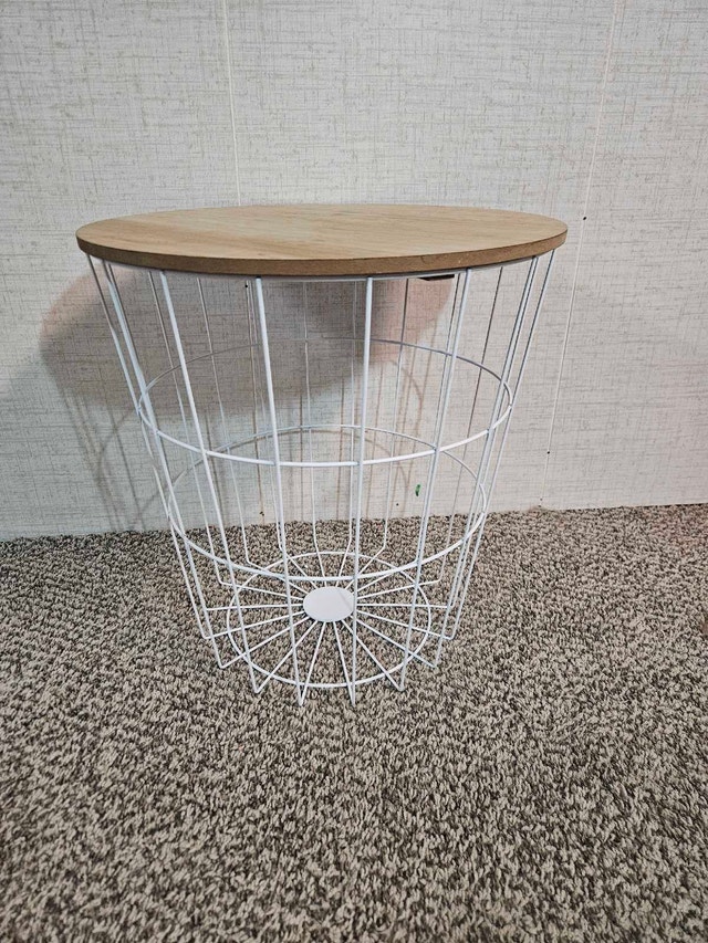 IKEA Wire Basket Side Table