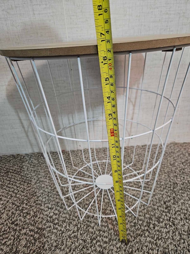 IKEA Wire Basket Side Table - photo 4