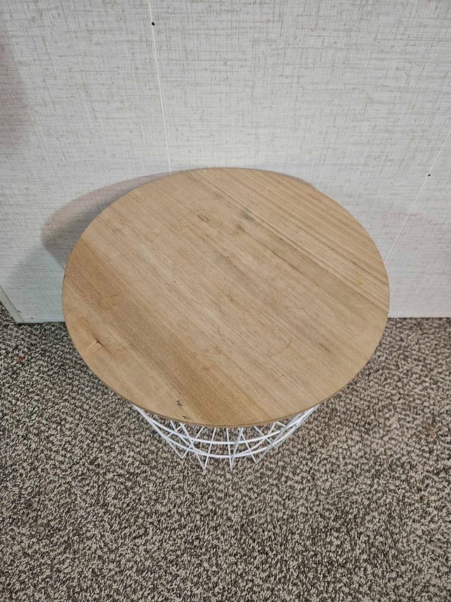 IKEA Wire Basket Side Table - photo 5