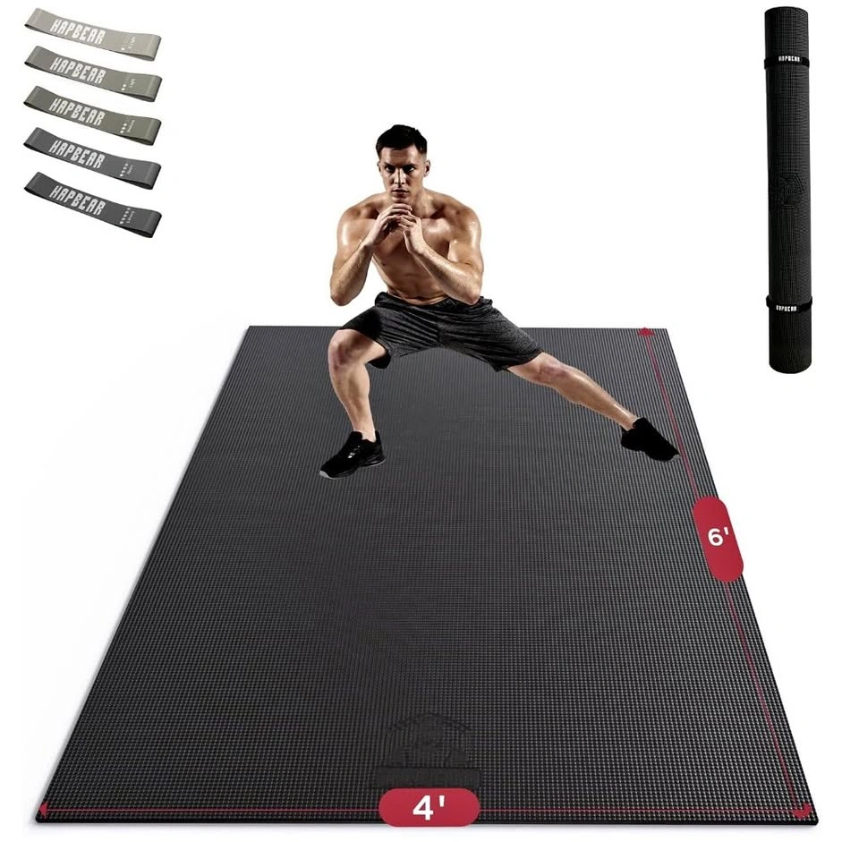 NEW HAPBEAR Extra Large Workout/Exercise Mat - 6'x4'x8mm