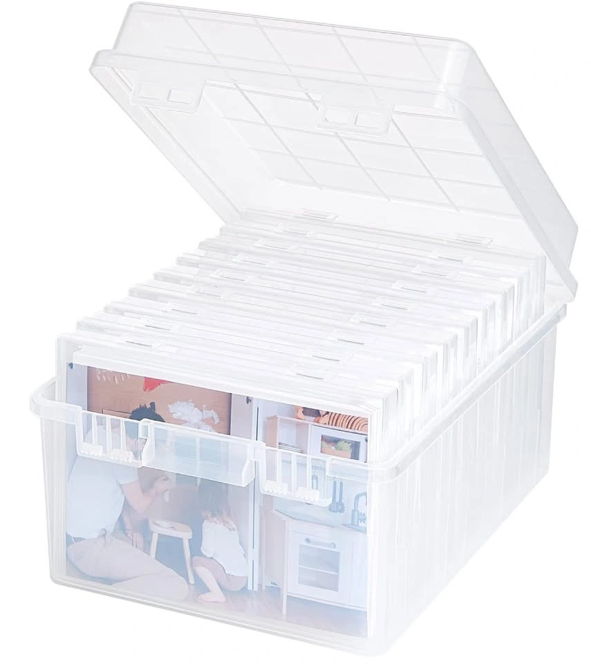 NEW Photo Storage 5x7 & Craft Storage Organizer Box - Clear - photo 2
