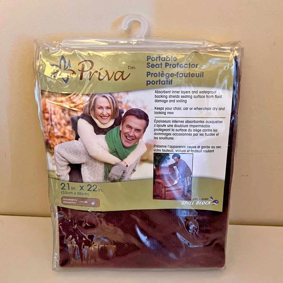 NEW Priva Waterproof Portable Seat Protector 21” x 22”