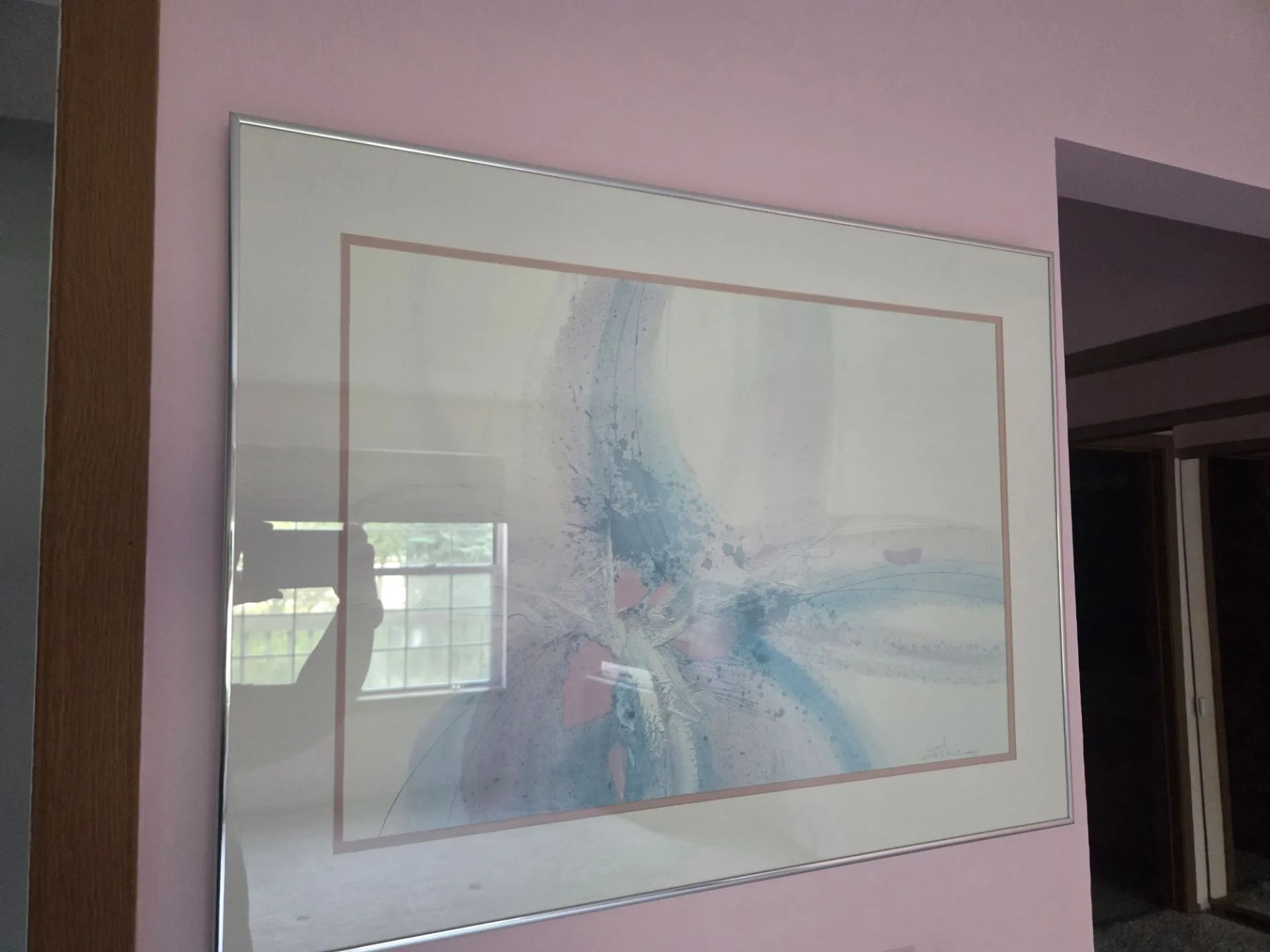 Framed abstract art