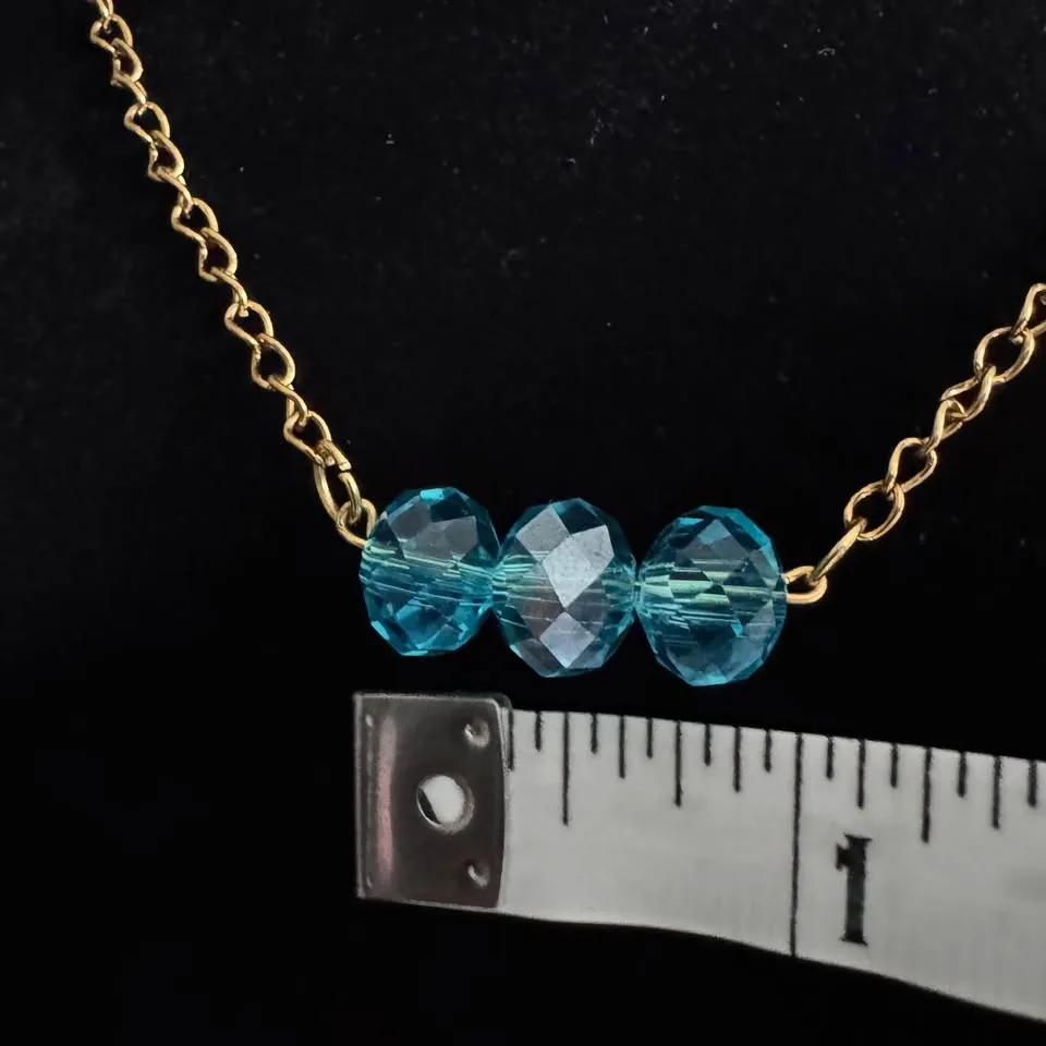 Blue/Gold Necklace Bracelet Bundle Turquoise Magnesite image indicator(4)