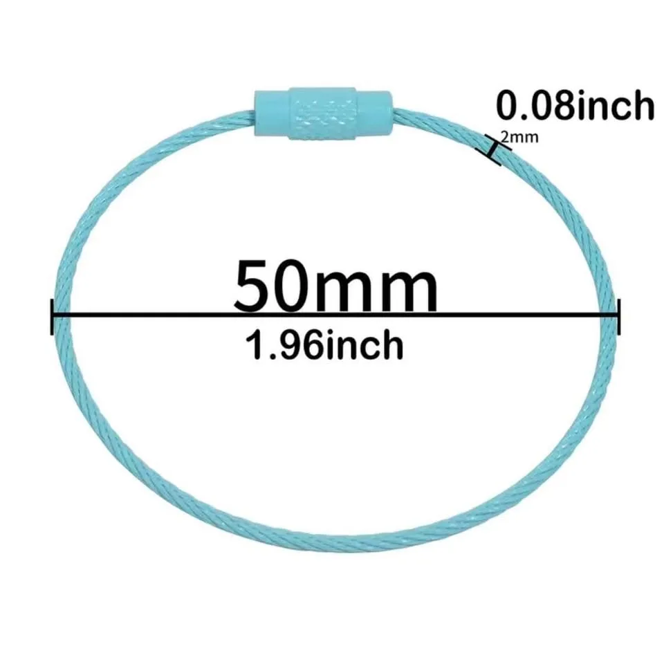 50mm Stainless Steel Keychain Wire Loop image indicator(2)