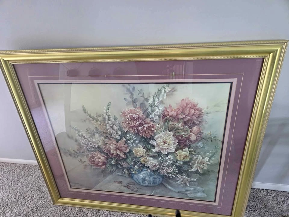 Framed Floral Artwork