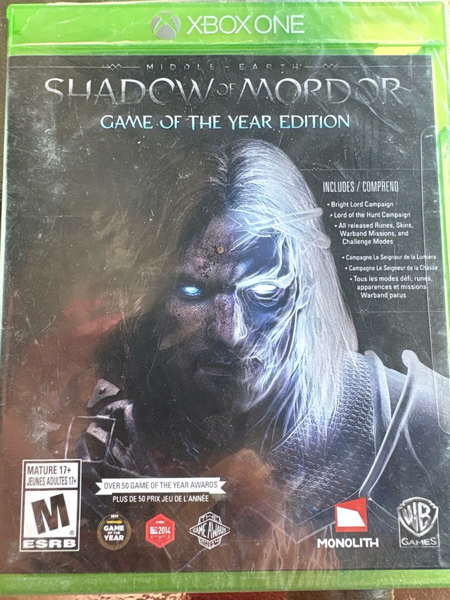 Middle-earth Shadow of Mordor Game of the Year Edition Xbox One