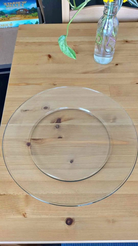 Large glass plate platter