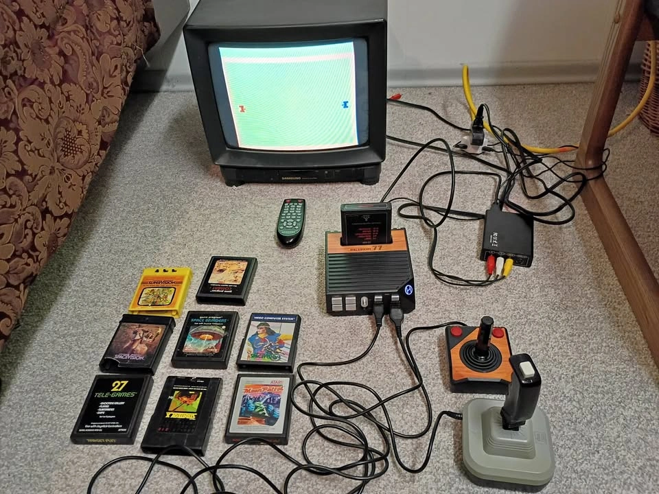 Hyperkin Retron 77 Console and Samsung 13" CRT TV